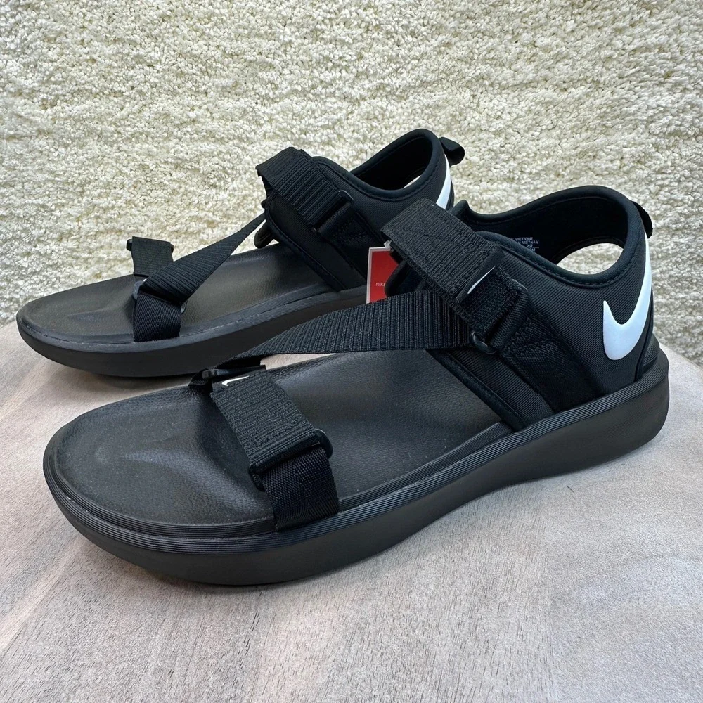 Nike Vista Sandal Mens 13 Black White Strappy Sport Utility DJ6606-001 NEW